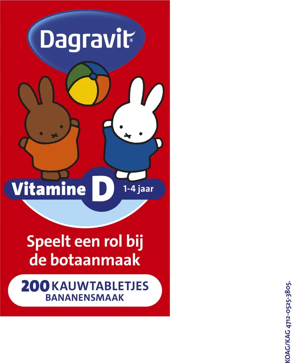 Dagravit Kids Vitamine D Kauwtabletten 200 Stuks
