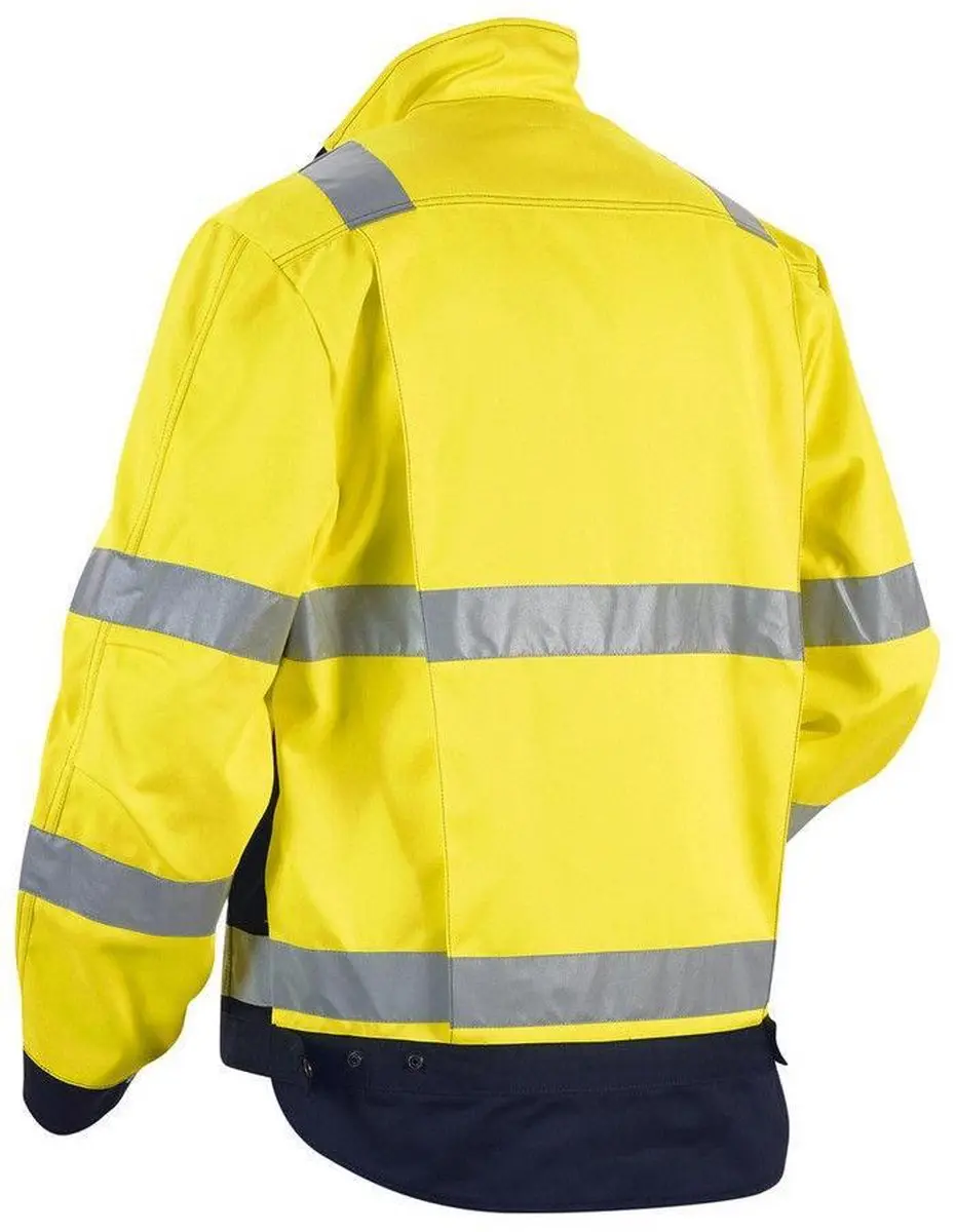 Blåkläder 4023-1804 Jack Ongevoerd High Vis Geel/Marineblauw - L