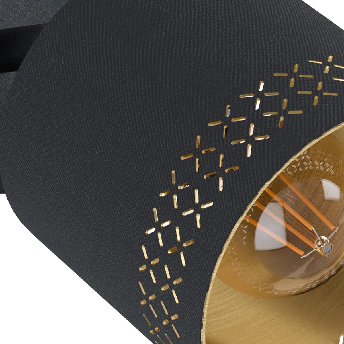 Eglo Esteperra Spot E27 - Ø12cm - Zwart/Goud