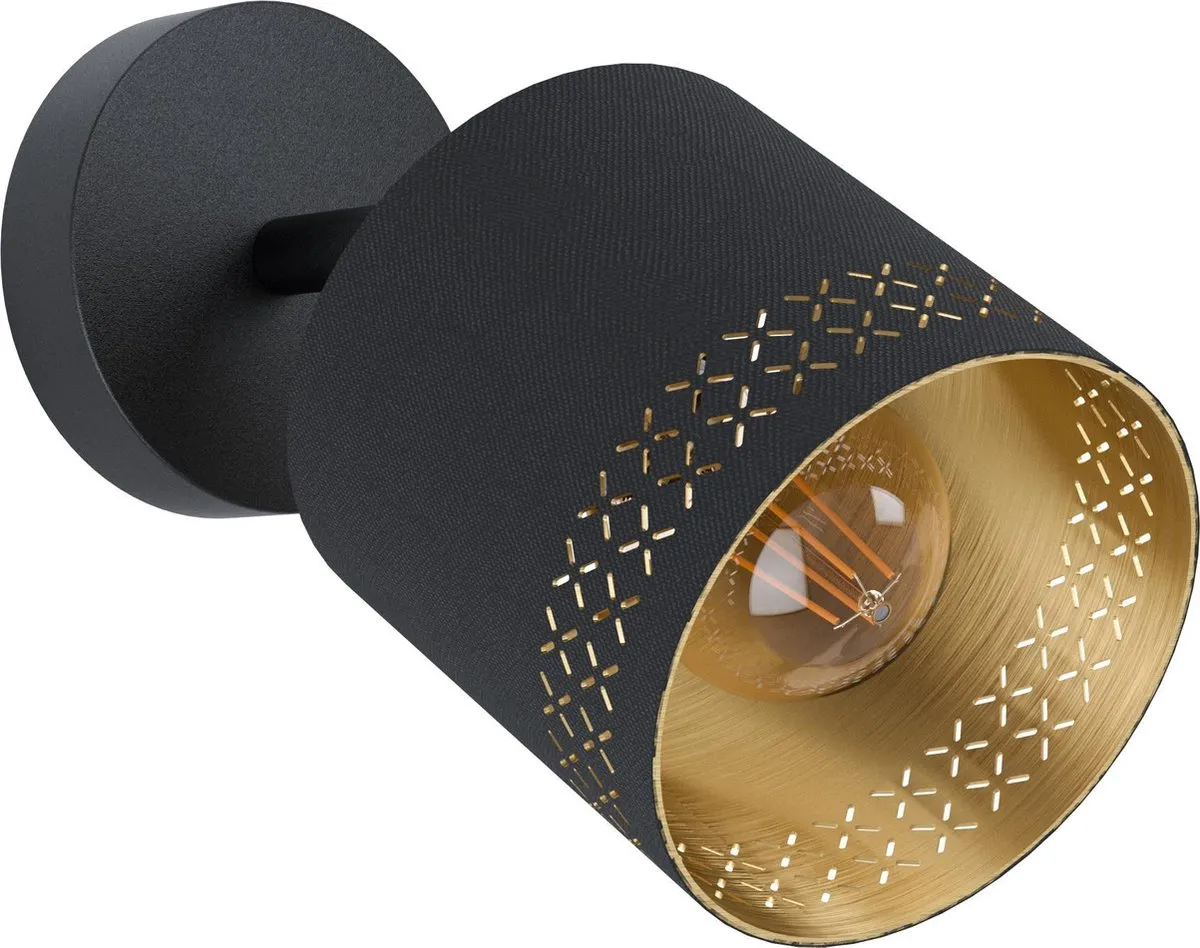 Eglo Esteperra Spot E27 - Ø12cm - Zwart/Goud