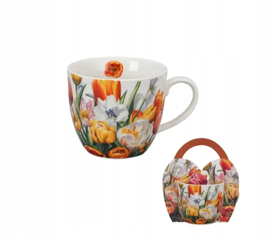 Duo Porseleinen Mok Tulpen 460ml