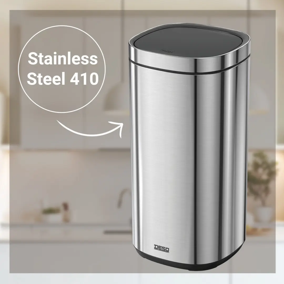 Desq Touch Prullenbak 6130.18 - 30L - Zilver