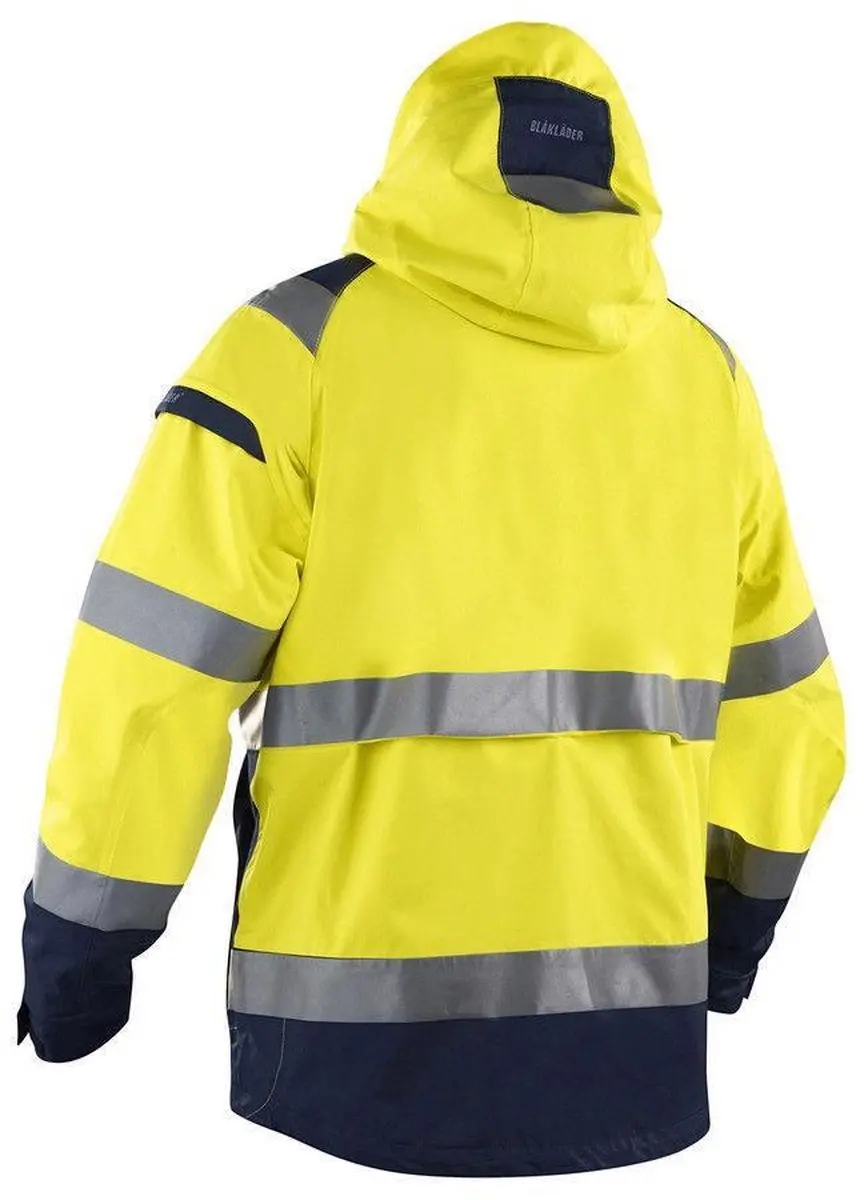 Blåkläder 4987-1987 Shell Jack High Vis - Geel/Marineblauw L