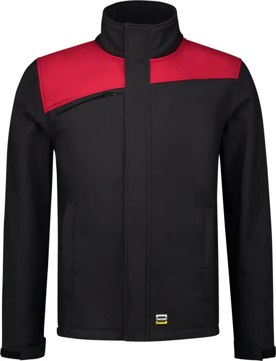 Tricorp Softshell Bicolor Naden 402021 - M - Zwart/Rood