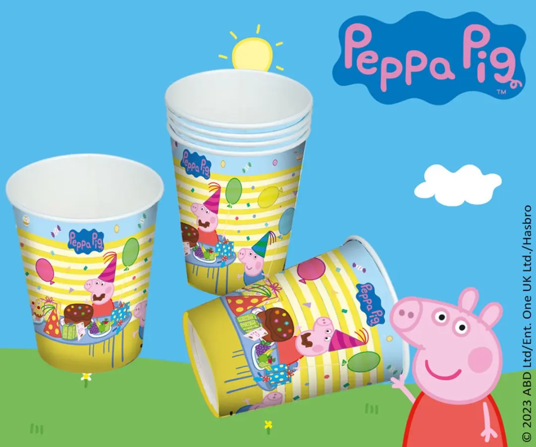 Peppa Pig Themafeest Drinkbekertjes - 6 Stuks 200ml Multi