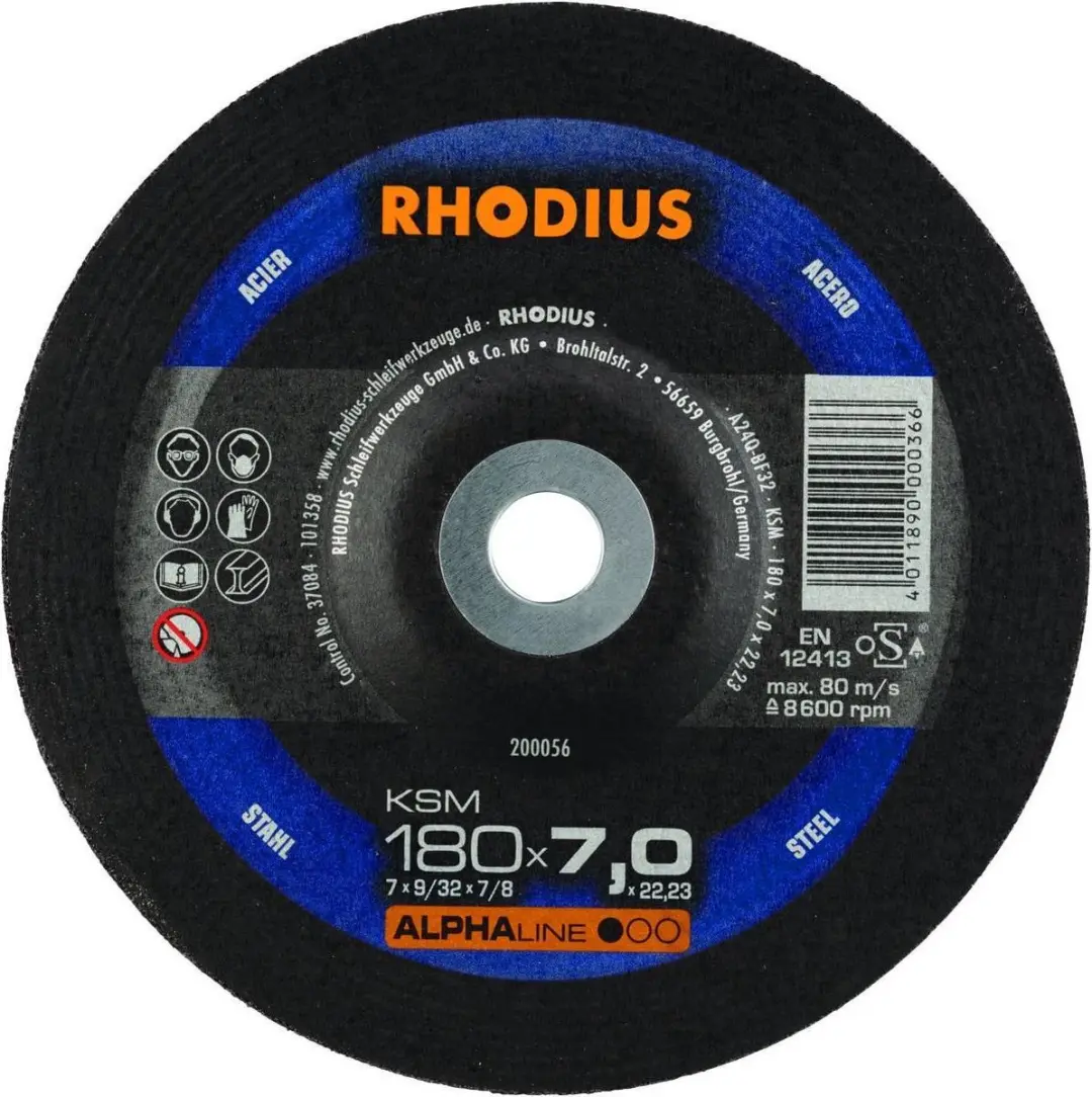 Rhodius AlphaLine KSM Afbraamschijf 180x7mm