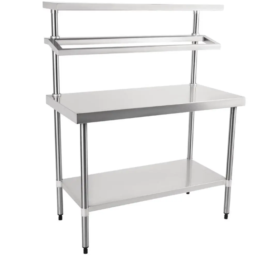 Vogue RVS Werktafel met Wandplanken