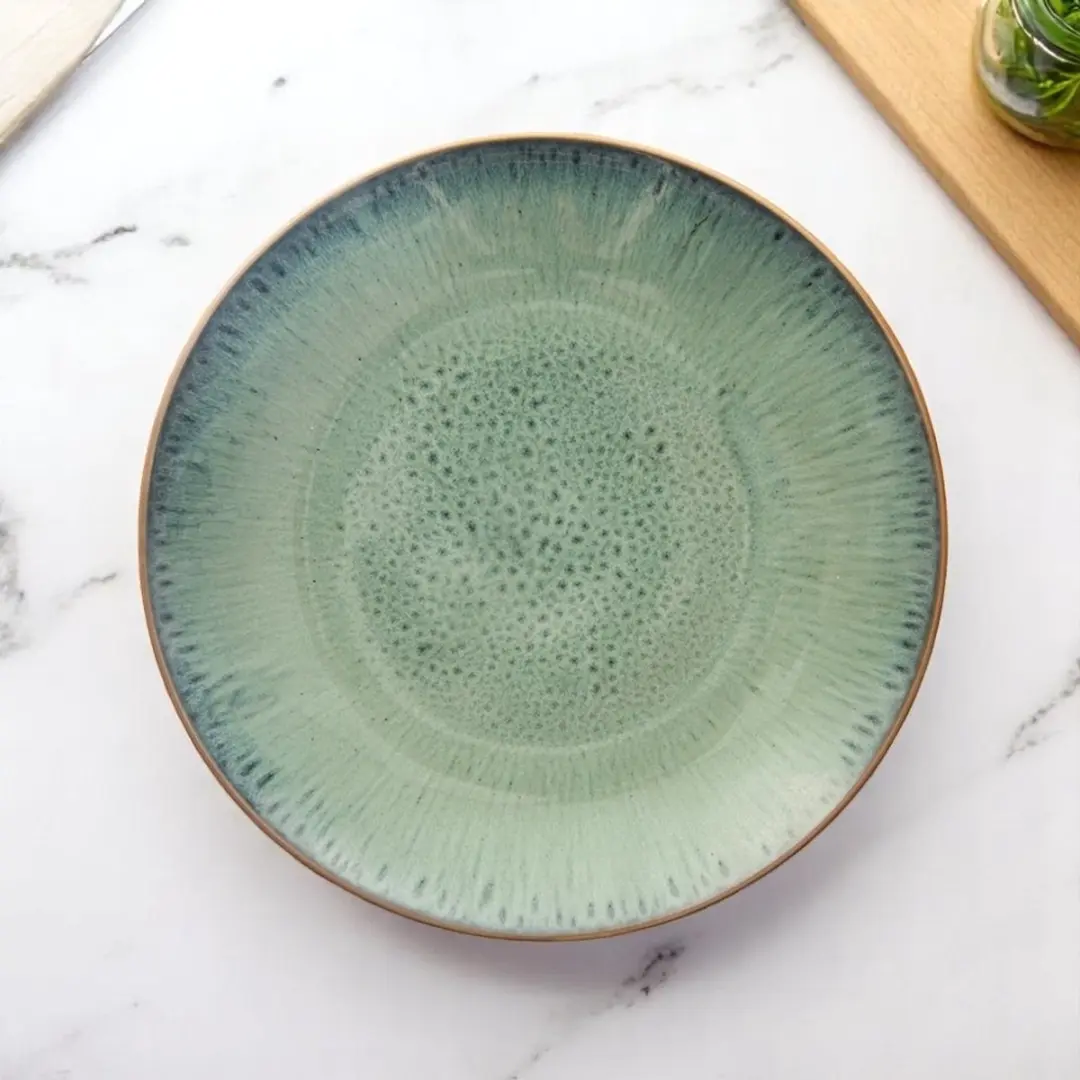 Orion Glaze Groene Keramische Plattebord 27cm