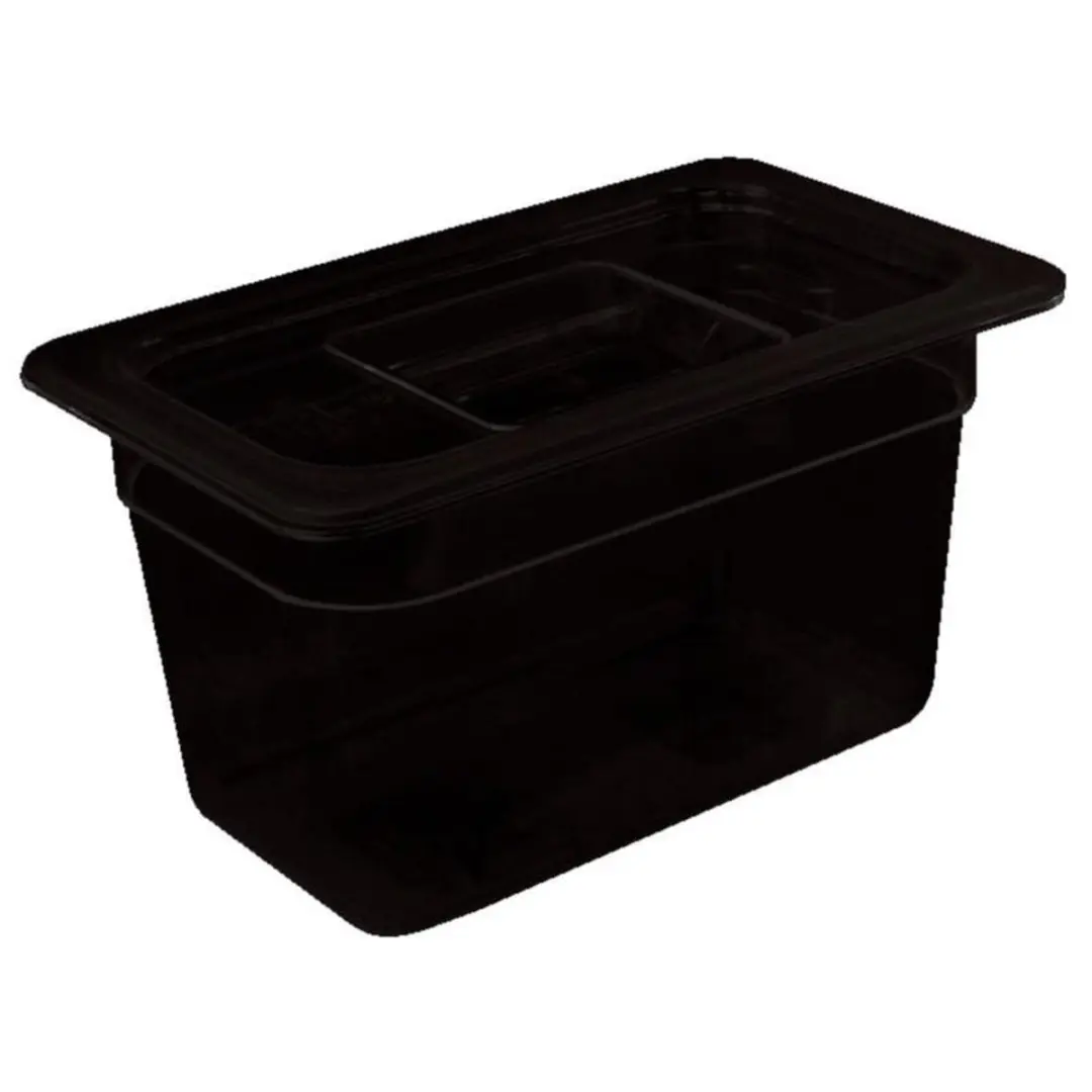 Vogue Polycarbonaat Bak GN1/9 65mm - Zwart