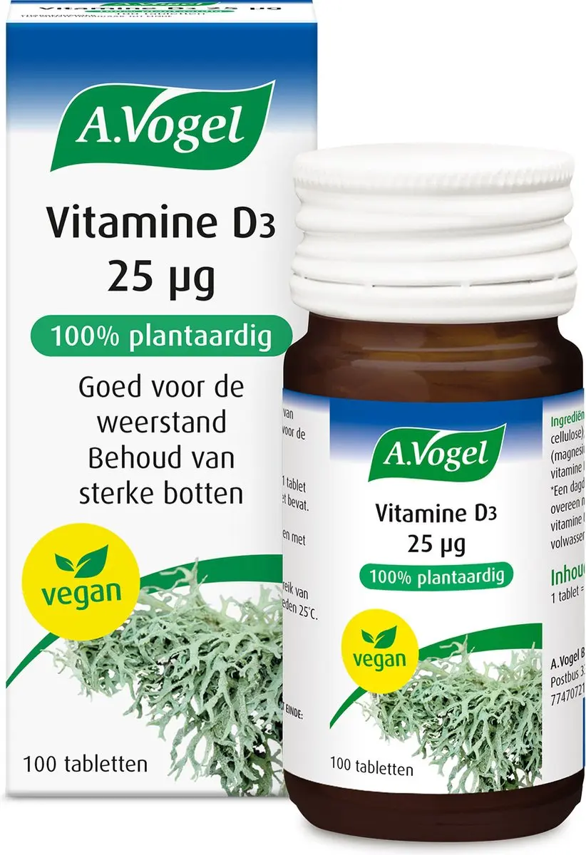 A.Vogel Vitamine D3 25 μg Tabletten - 100 Stuks