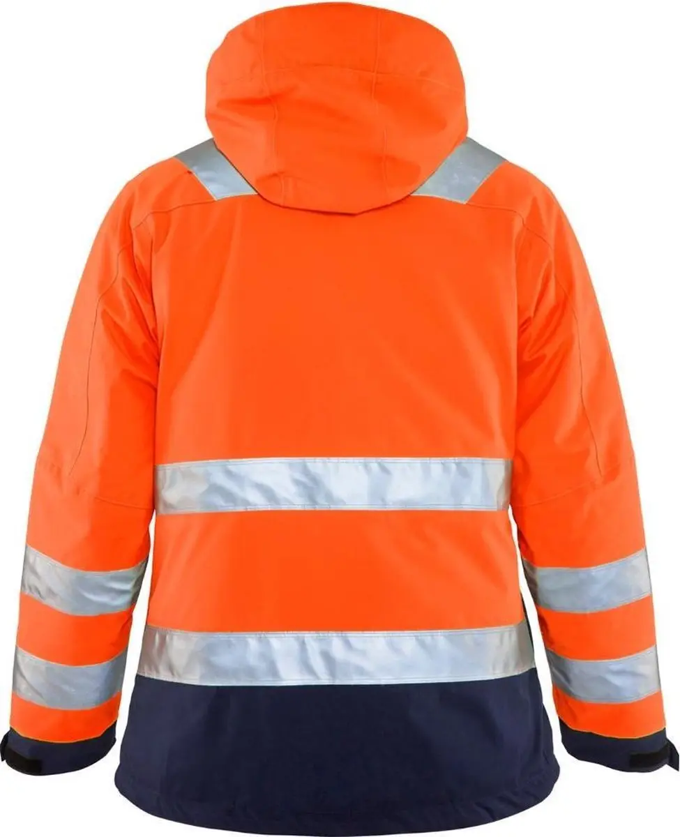 Blåkläder 4872-1987 Dames Winterjas - High Vis Oranje/Marineblauw L