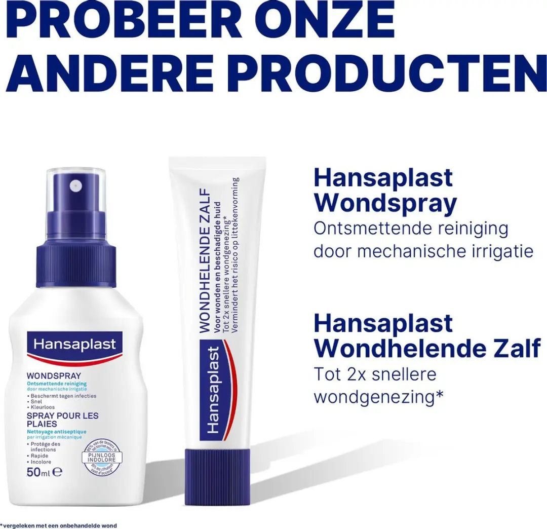 Hansaplast Cohesieve Bandage 4m - Blauw