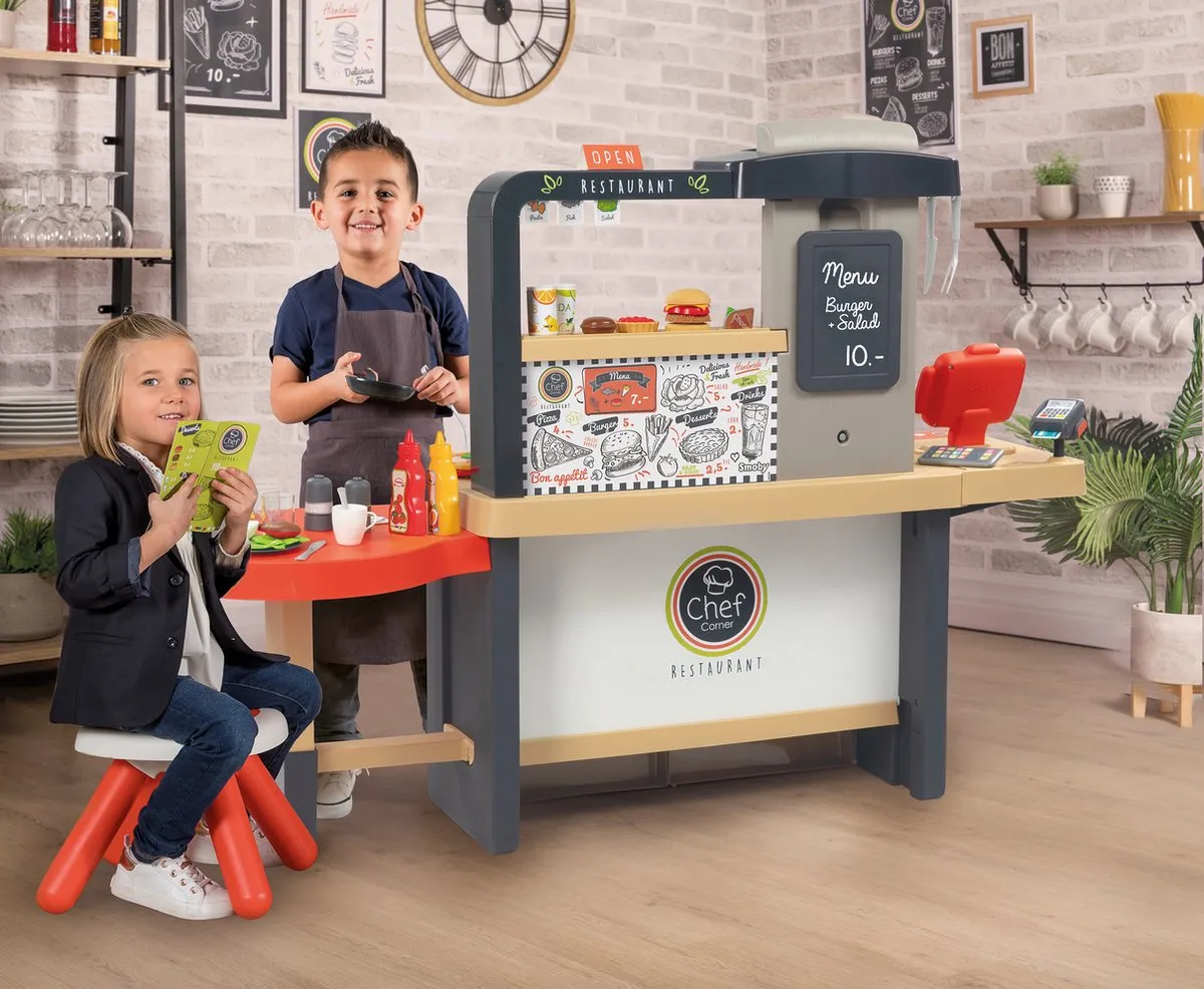 Smoby Restaurant Keuken - Geel - 3x AA