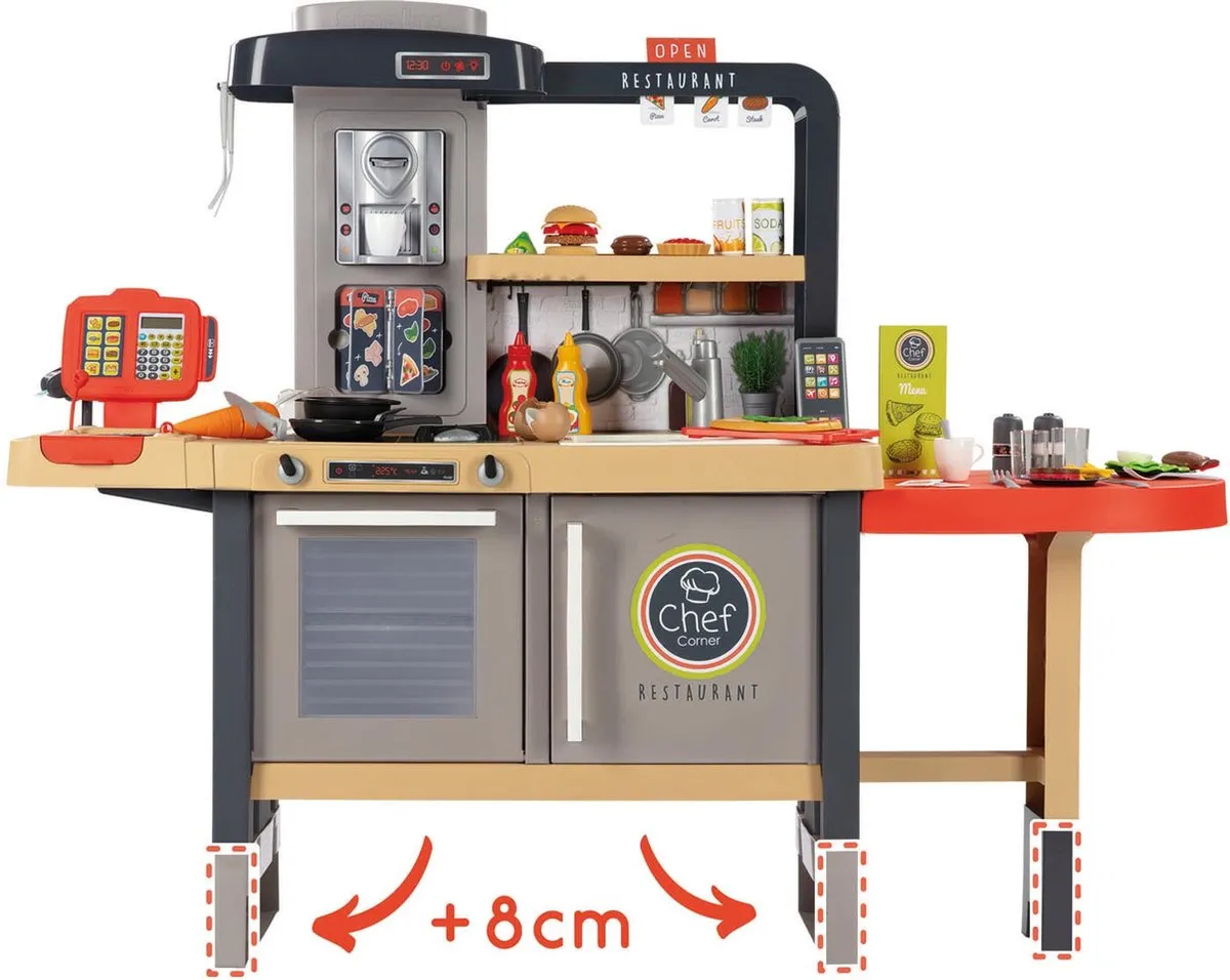 Smoby Restaurant Keuken - Geel - 3x AA