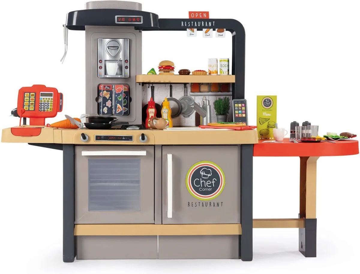 Smoby Restaurant Keuken - Geel - 3x AA
