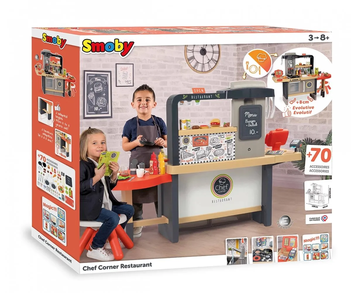 Smoby Restaurant Keuken - Geel - 3x AA