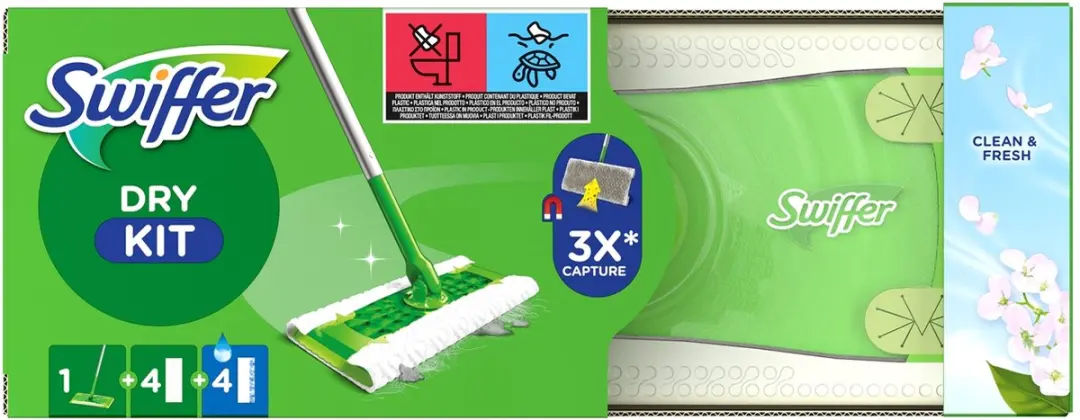 Swiffer Dry Kit Vloer Clean & Fresh 4D+4W