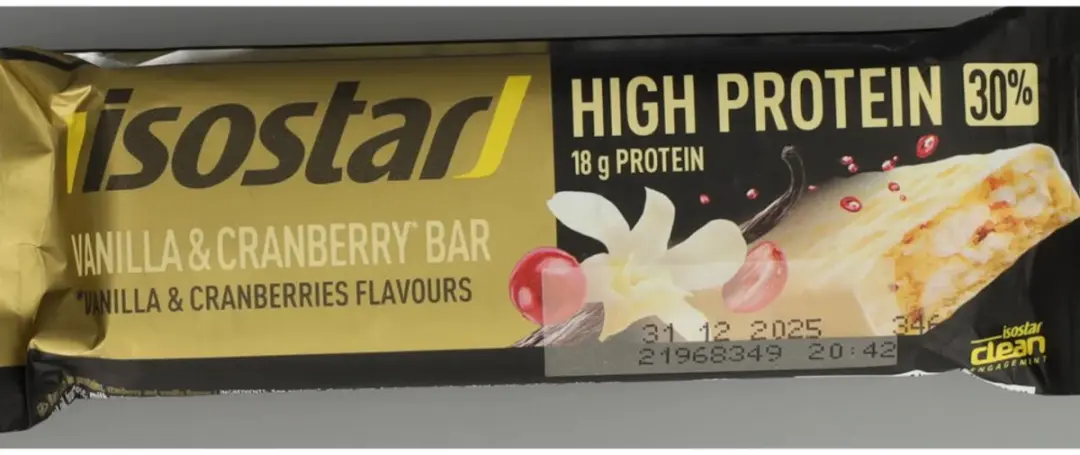 Isostar High Protein 30 Reep - Vanilla Cranberry - 16x56g