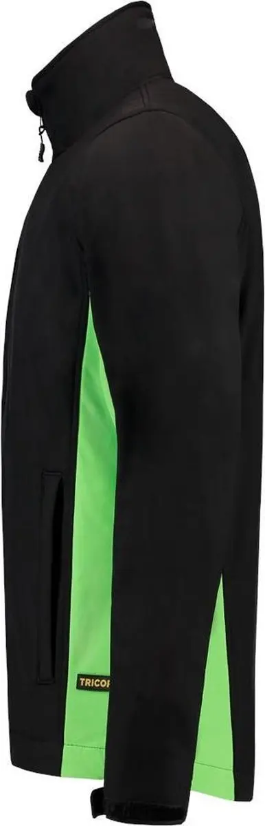 Tricorp Soft Shell Jack Bi-Color 402002 - XS - Zwart/Lime - afbeelding 6 van 6