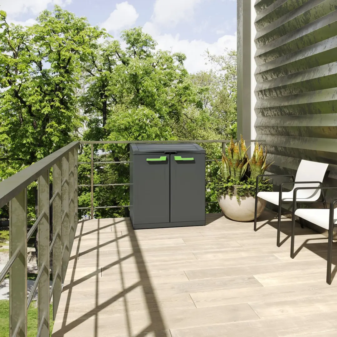 Keter Moby Recycling System Kast - 110L Antraciet