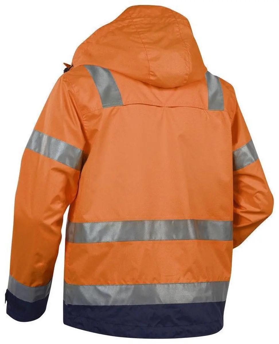 Blåkläder 4837-1977 Jack Ongevoerd High Vis - XS - Oranje/Marineblauw