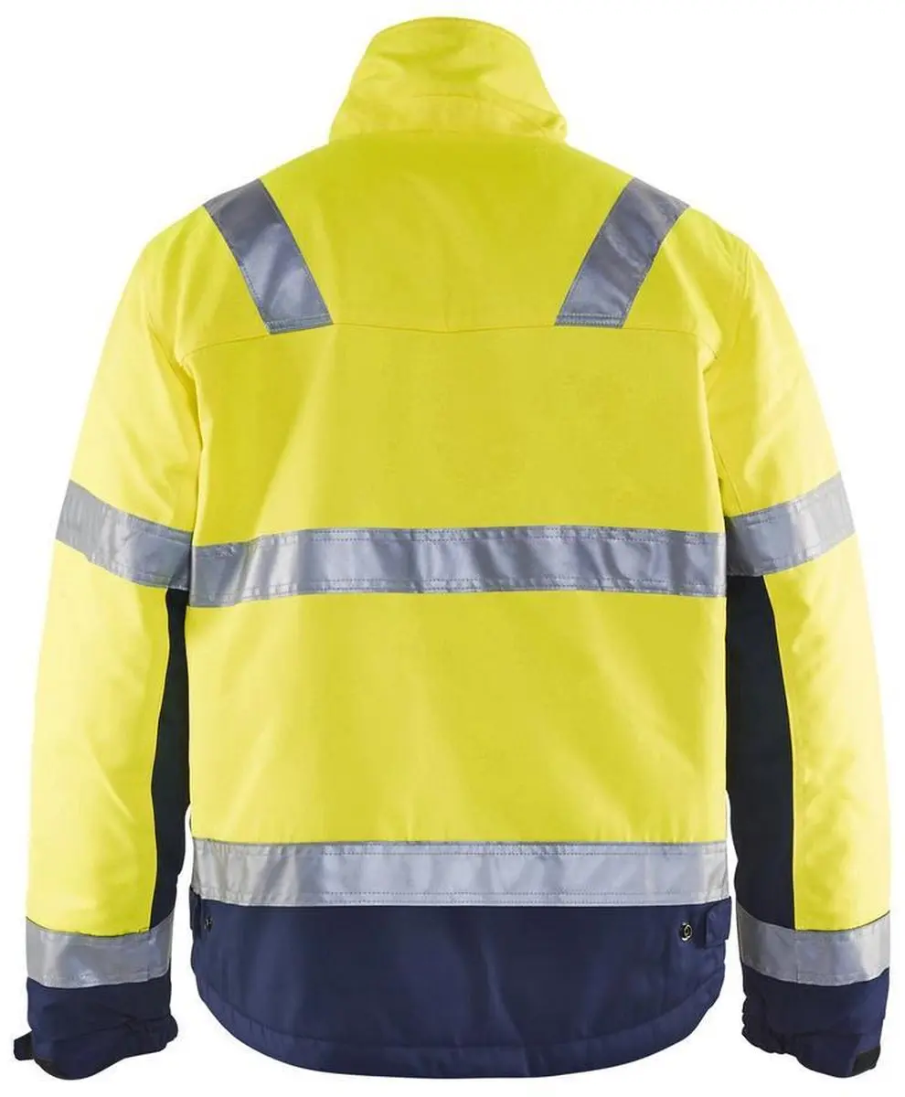 Blåkläder Winterjas High Vis Mt M - Geel/Marineblauw
