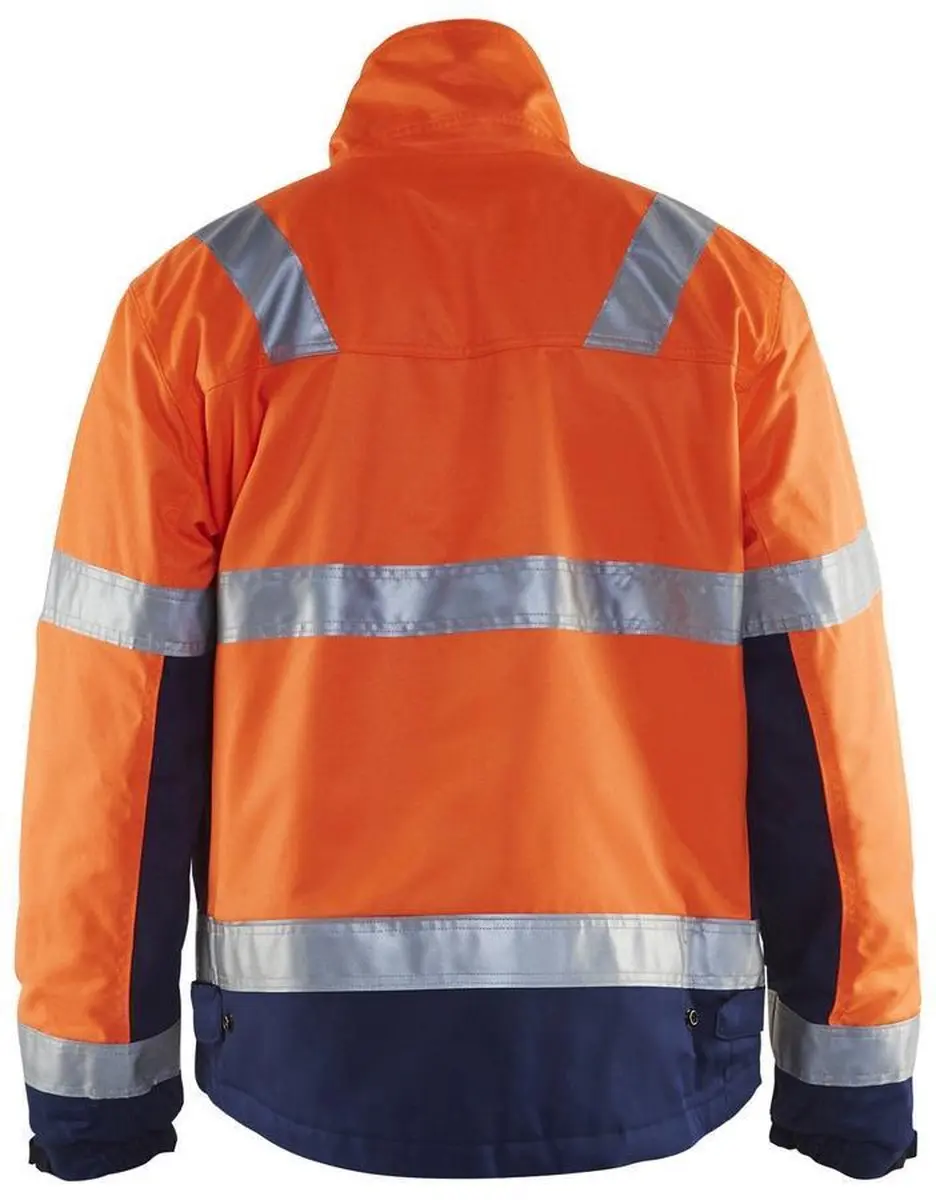 Blåkläder 4862-1811 Winterjas - High Vis Oranje/Marineblauw S