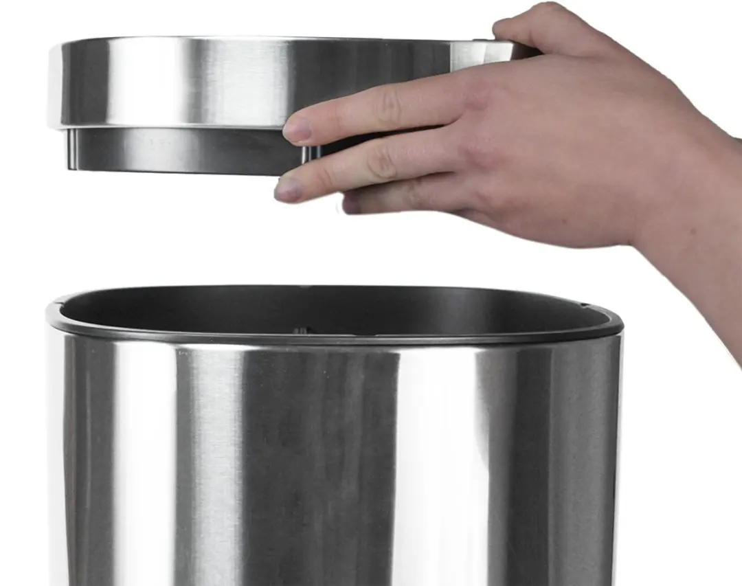 Desq Touch Prullenbak 6132.18 - 50L - Zilver - afbeelding 6 van 6