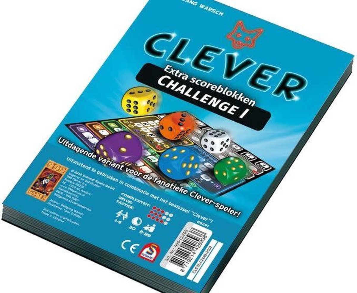 999 Games - Scoreblokken - Clever Challenge - Dobbelspel