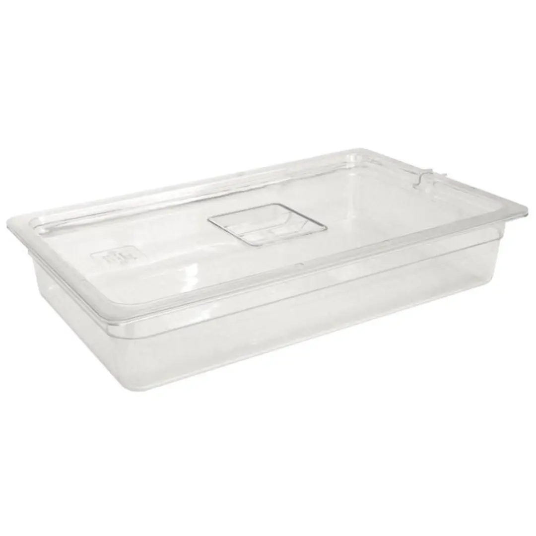 Vogue GN 1/1 Polycarbonaat Bak 100mm - Transparant