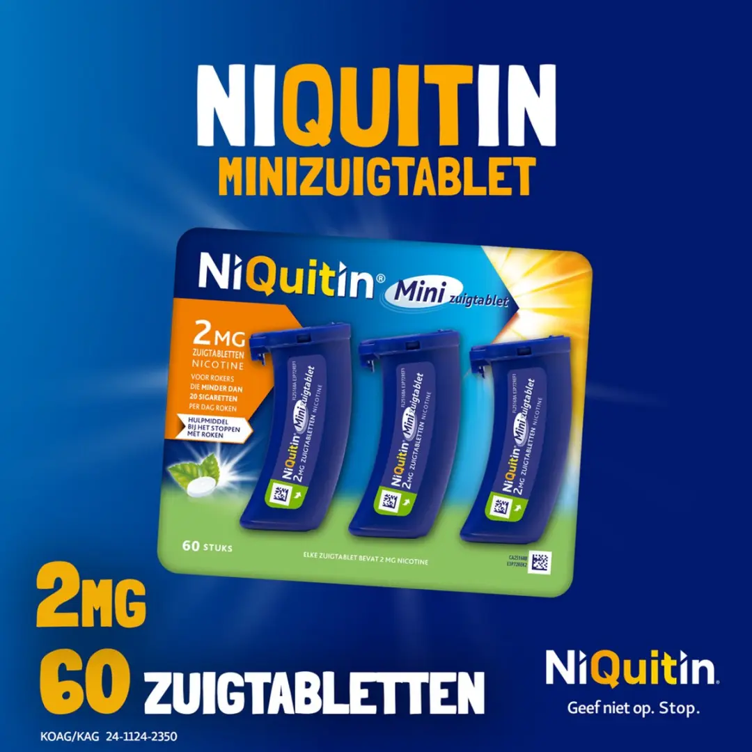 NiQuitin Mini Mint 2mg Zuigtabletten - 60 Stuks