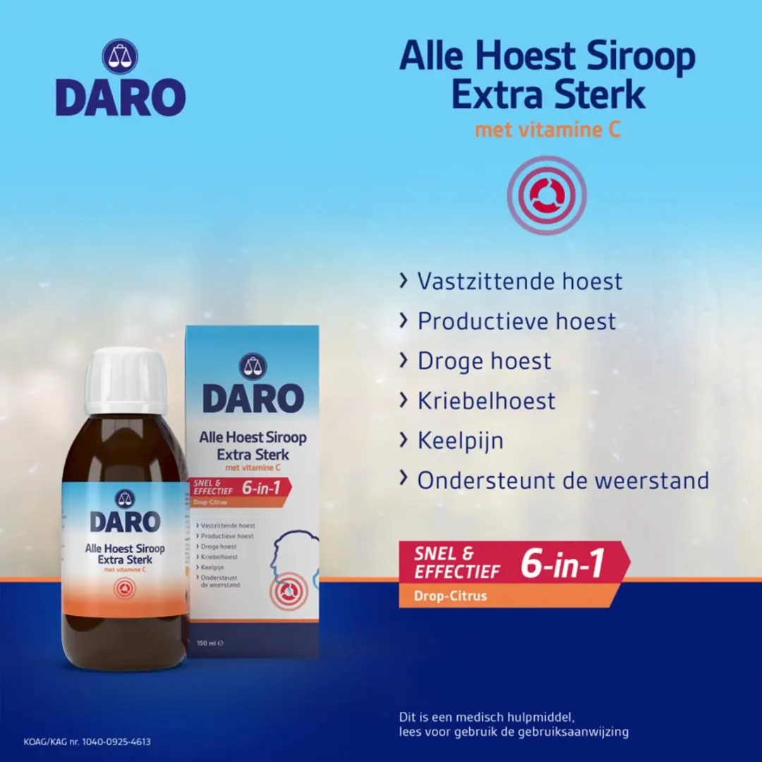 Daro Alle Hoest Siroop Extra Sterk - 450ml (3x150ml)