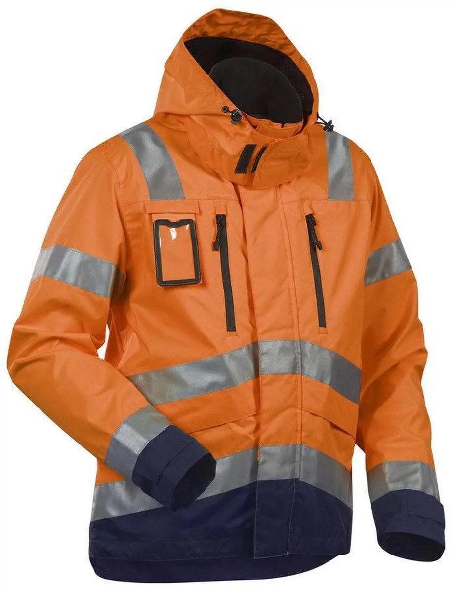 Blåkläder 4837-1977 Jack Ongevoerd High Vis - 4XL - Oranje/Marineblauw