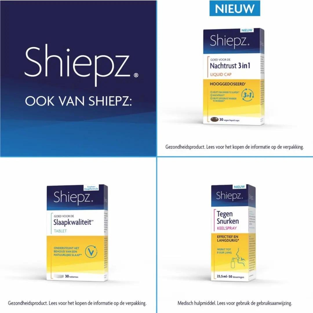 Shiepz Nachtrust 8 uur - 60 Tabletten (2x30)