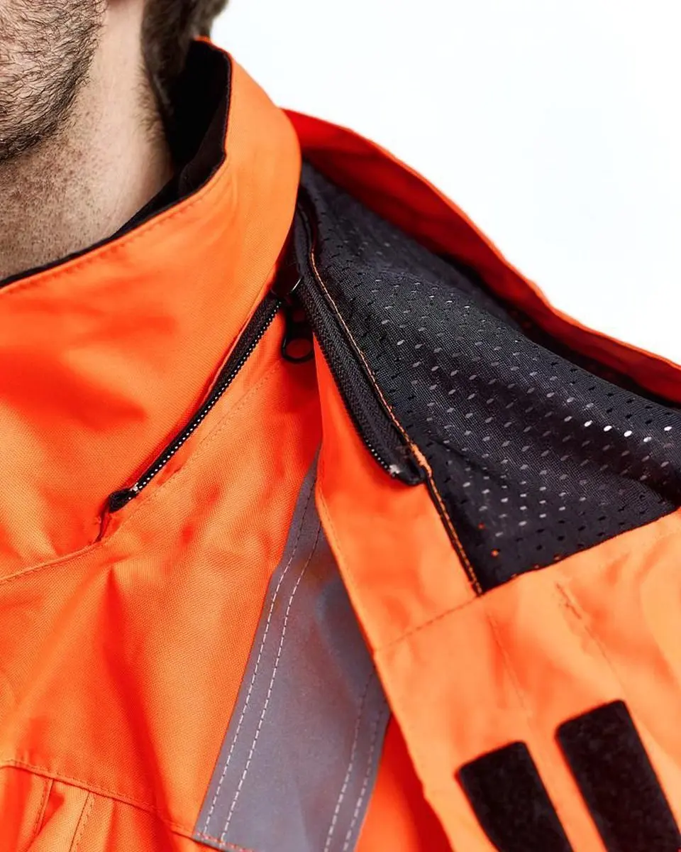 Blåkläder 4837-1977 Jack Ongevoerd High Vis Rood/Zwart - 5XL