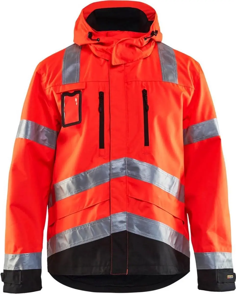 Blåkläder 4837-1977 Jack Ongevoerd High Vis Rood/Zwart