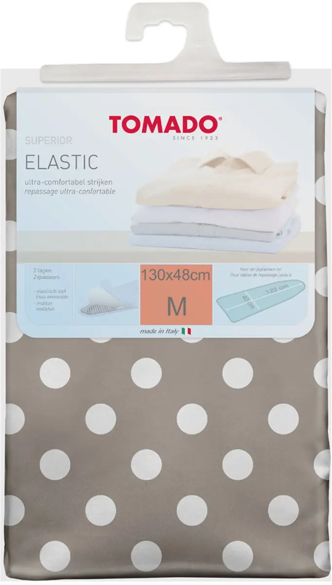 Tomado Strijkplankhoes Elastic 130x48cm - Multicolor - 3 Stuks