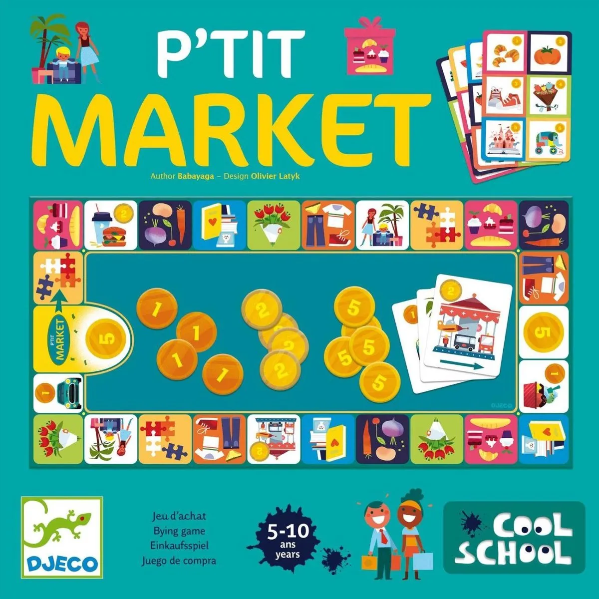 Djeco P'tit Market Boodschappenspel - 2-4 Spelers - Multicolor - afbeelding 2 van 4