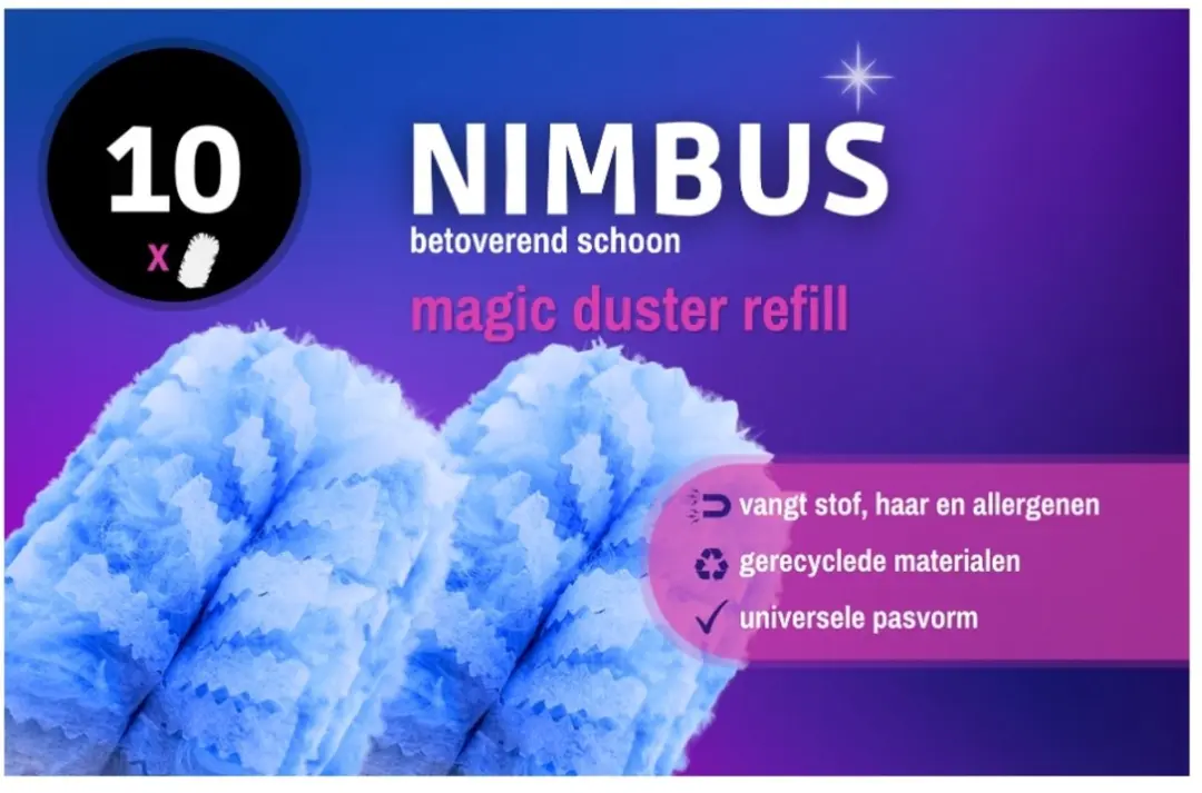 Nimbus Magic Duster Refill 20 Stuks - Lichtblauw