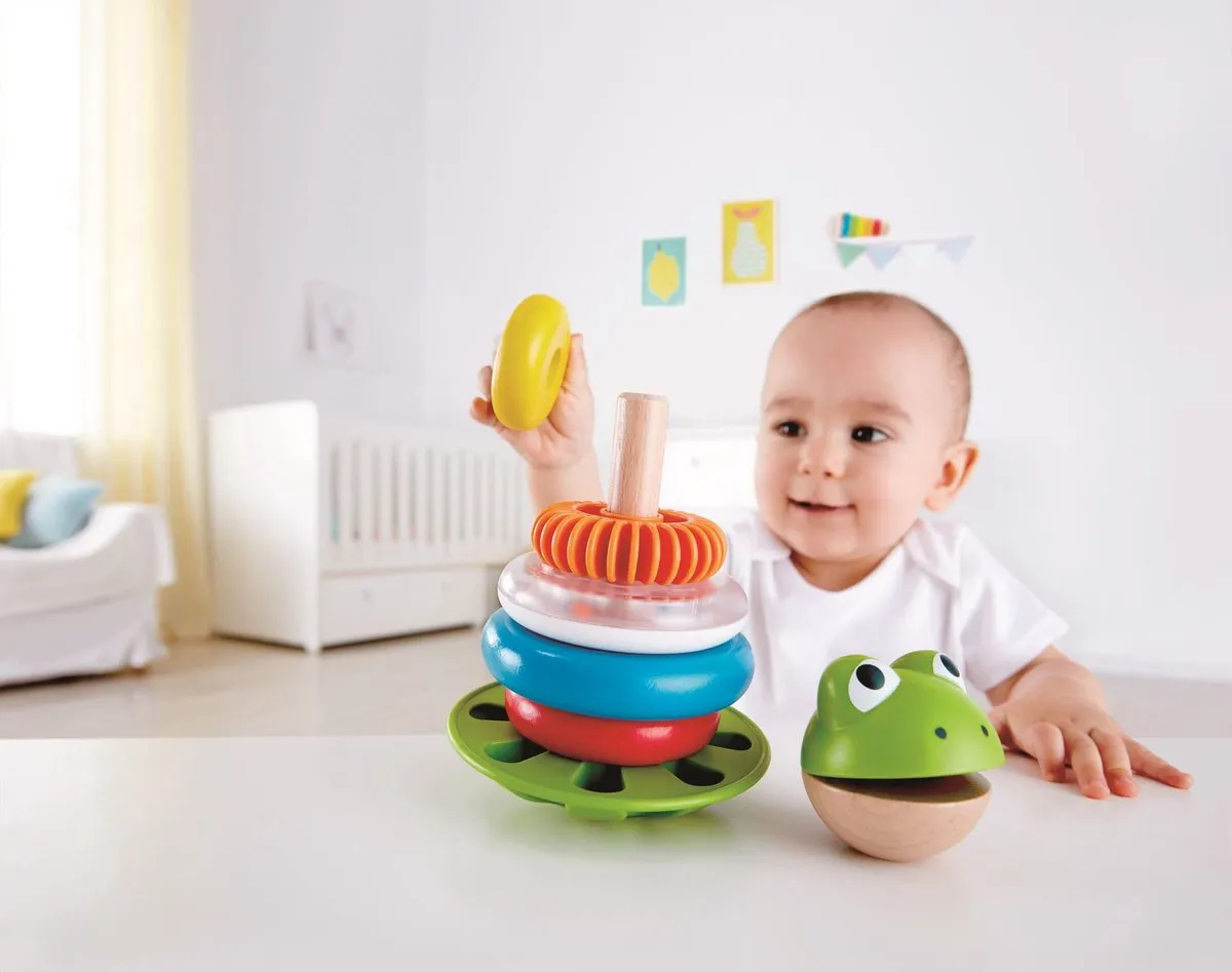 Hape Meneer Kikker Stapelringen E0457 - 7-delig - Multicolor - afbeelding 6 van 6