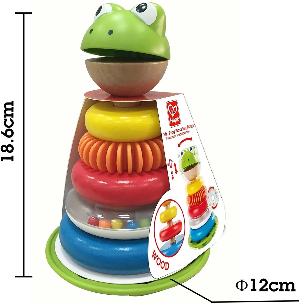 Hape Meneer Kikker Stapelringen E0457 - 7-delig - Multicolor