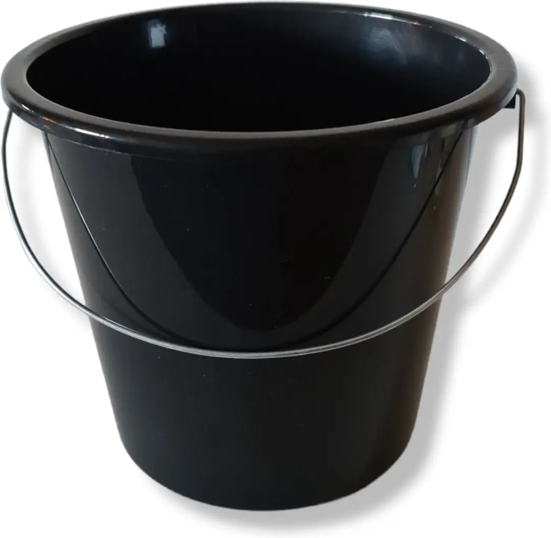 Mullrose Huishoudemmer 10L - 5 Liter - Zwart