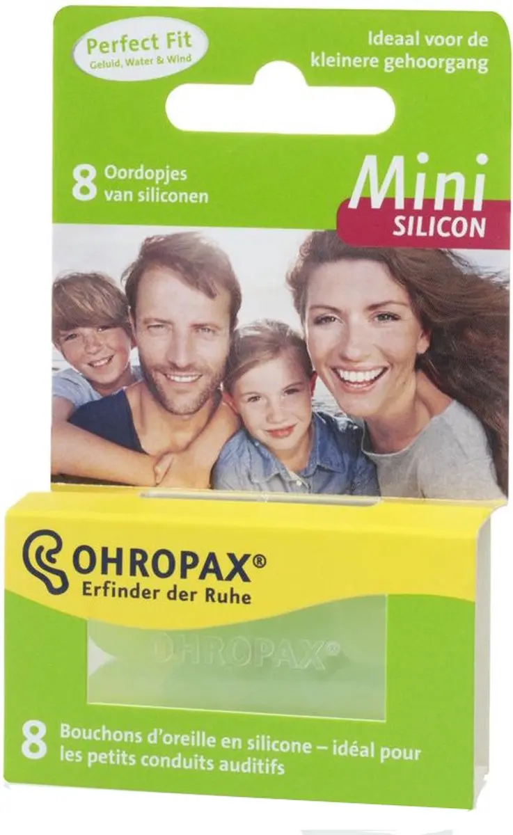 Ohropax Mini Silicon Oordopjes - 4 Stuks - Transparant