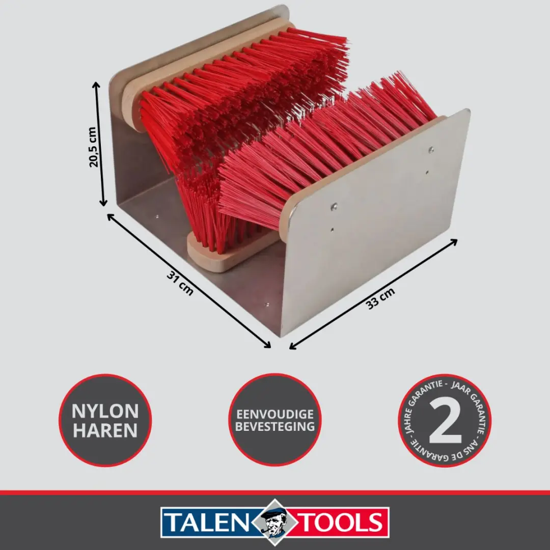 Talen Tools Voetenveger - 3 Nylon Borstels - Meerkleurig