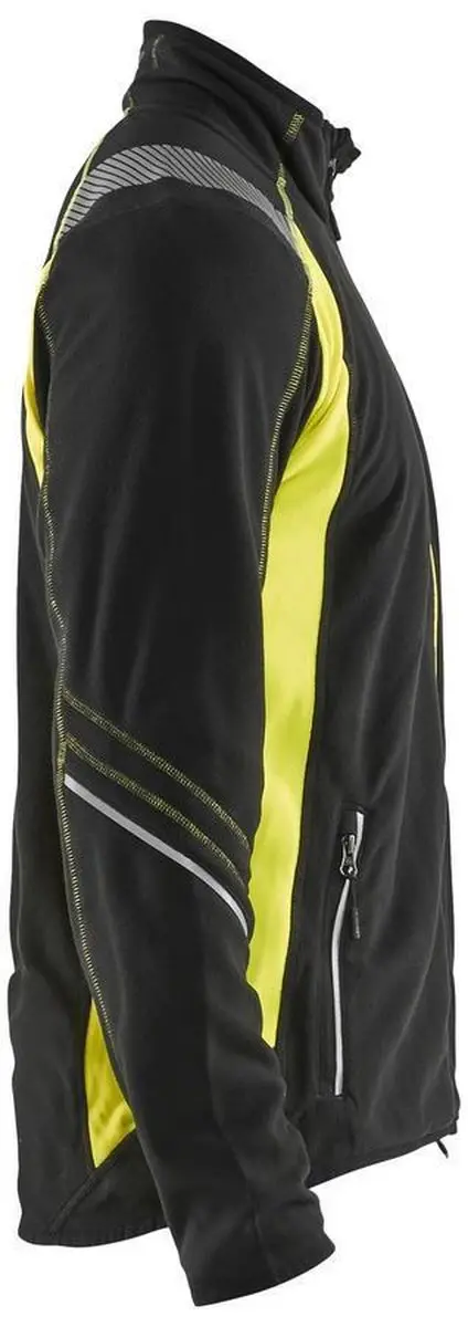 Blåkläder 49931010 Microfleece Vest - XS - Zwart/High Vis Geel - afbeelding 6 van 6