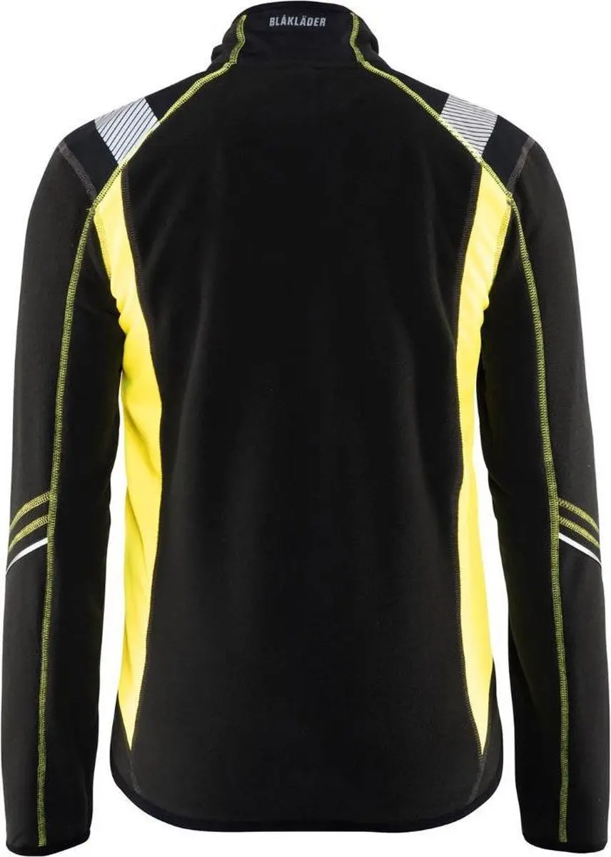 Blåkläder 49931010 Microfleece Vest - XS - Zwart/High Vis Geel
