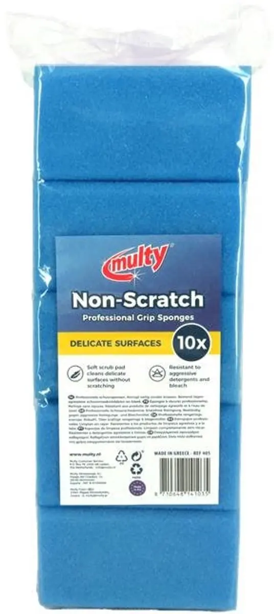 Multy Greepspons Blauw/Wit - 10 Stuks