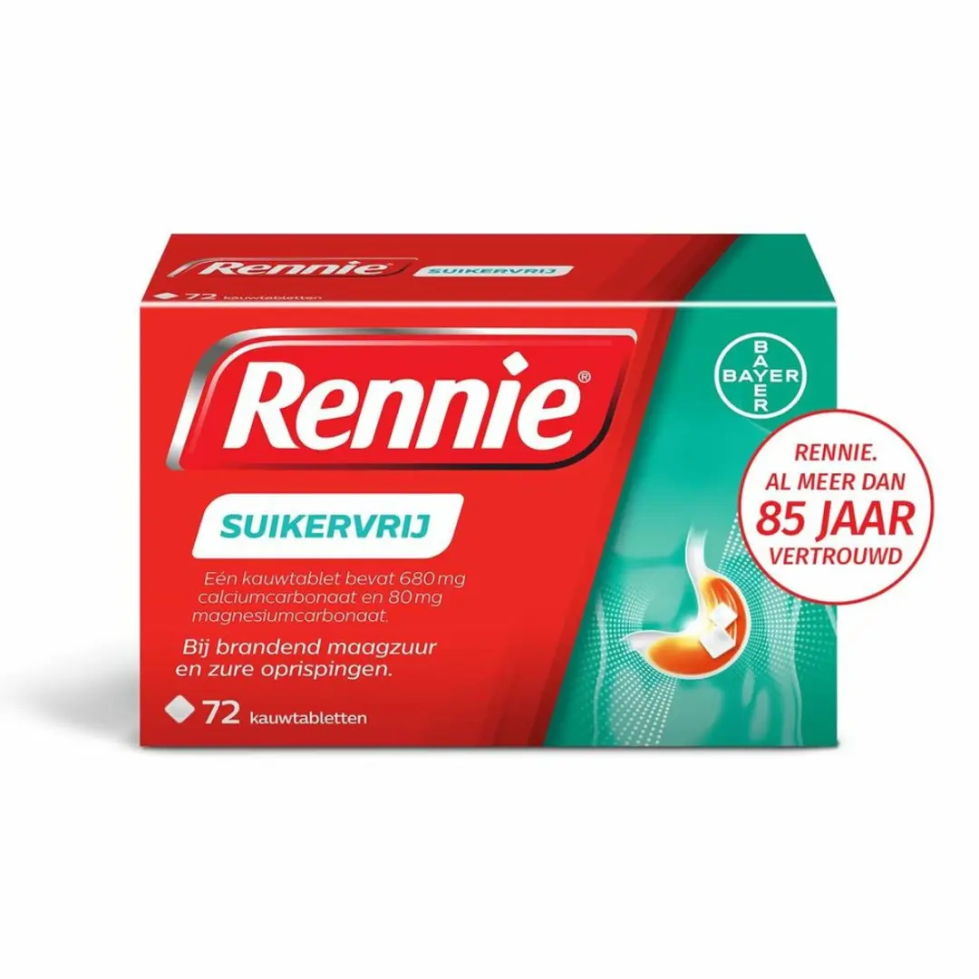 Rennie Suikervrij Kauwtabletten 144 Stuks