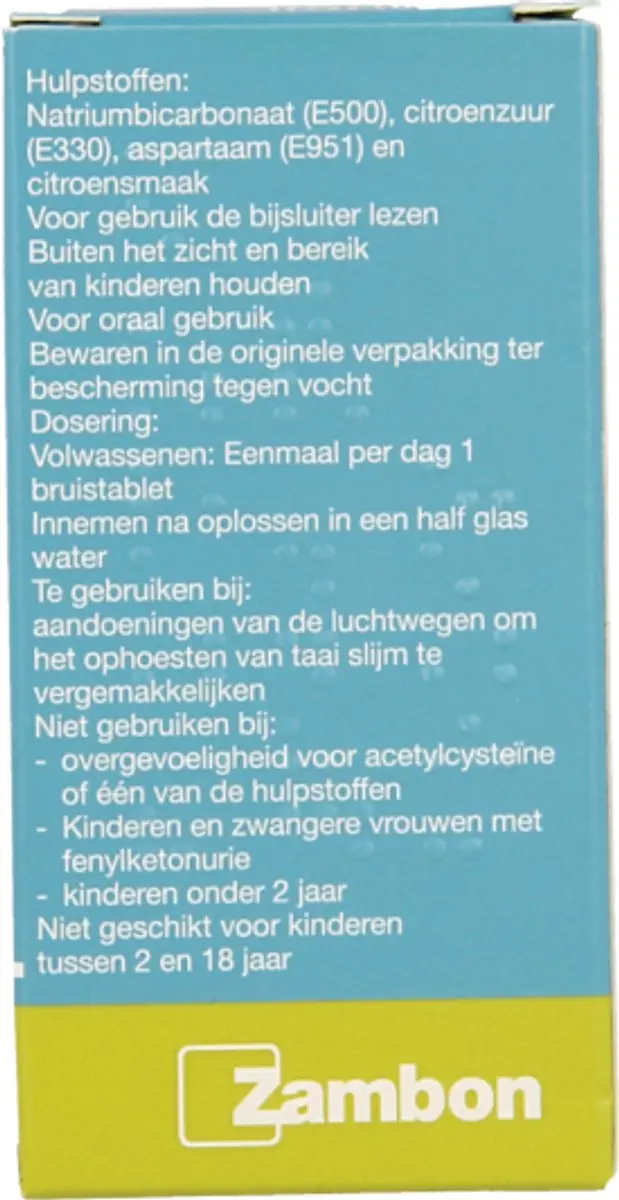 Fluimucil Hoest 600mg Bruistabletten - 6 Stuks