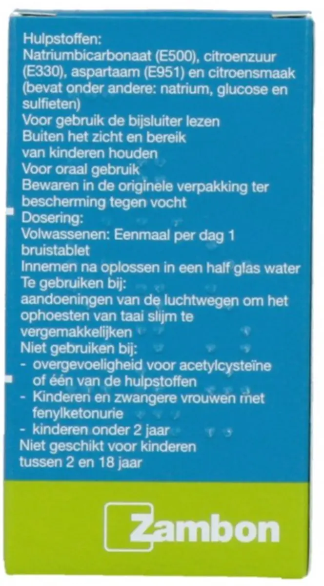 Fluimucil Hoest 600mg Bruistabletten - 6 Stuks